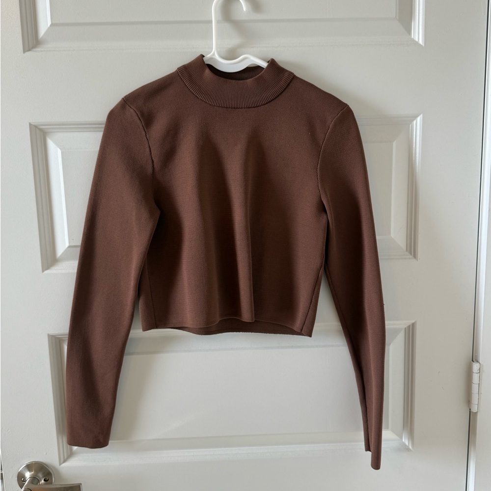 Forever 21 Chocolate Brown Long Sleeve Bodysuit